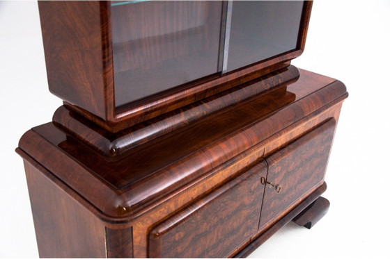 Image 1 of Vetrina in stile Art Déco, anni '40, Polonia.