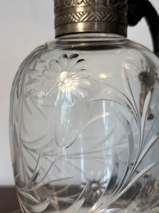 Baccarat Cruche Fin 19eme - Debutto 20eme – Bicchieri e caraffe, Crystal, Metal (photo 5 of 15)