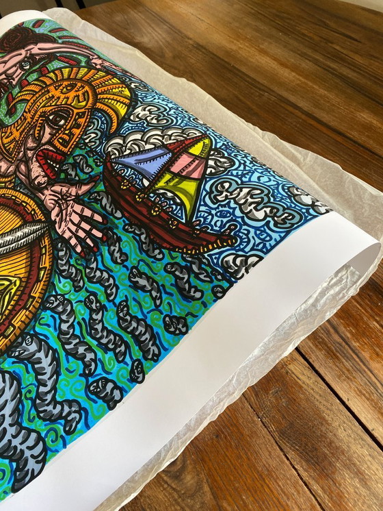 Image 1 of Portrait d'Achille - Robert Combas 1988 - Poster 70 x 100 cm