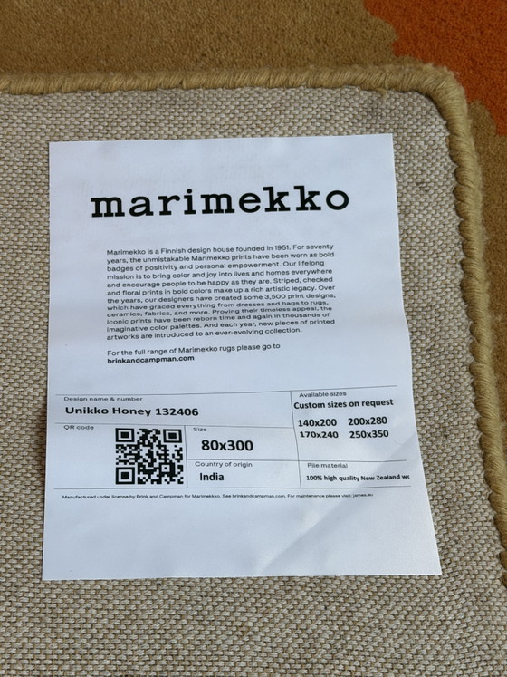 Image 1 of Brink and Campman Marimekko runner Unikko Honey