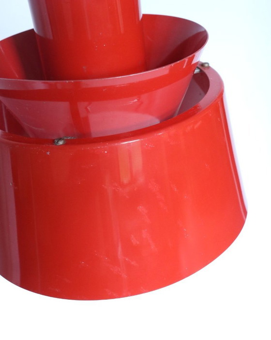 Vintage Danish red Pendant lamp Jørn Utzon – Metal (photo 9 of 9)