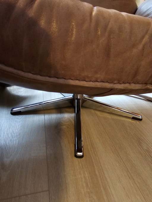 Gerard van den Berg Vintage Ledersessel / High Back Lounge Chair / Dutch Design