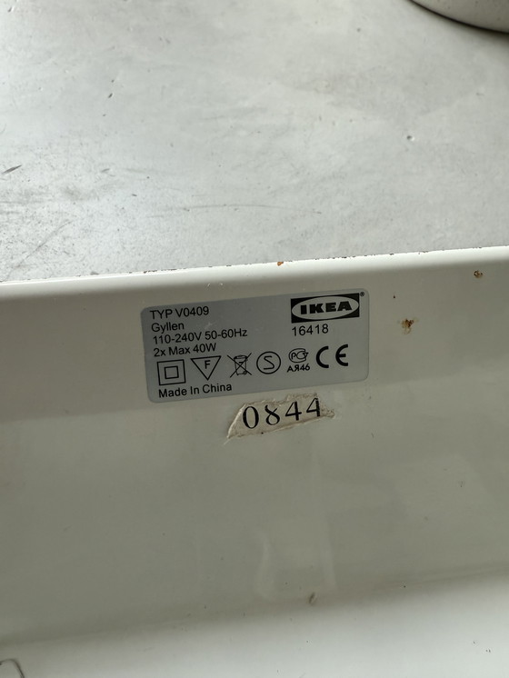 Image 1 of IKEA plafondlamp – grafisch glasdesign (1990s/2000s)