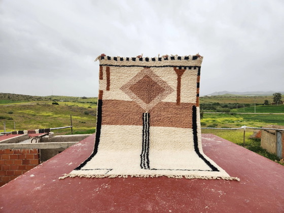 Grand tapis Beni Ouarain 300x206 cm – Laine épaisse – Motifs géométriques – Coton, Scandinavian (photo 11 of 11)