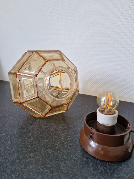 Image 1 of Vintage grote Glashutte Limburg Helena Tynell lamp