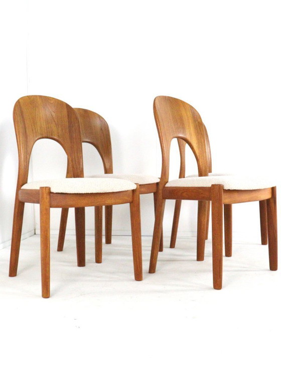 Image 1 of Set di 4 sedie da pranzo Koefoed Morten John Mortensen vintage