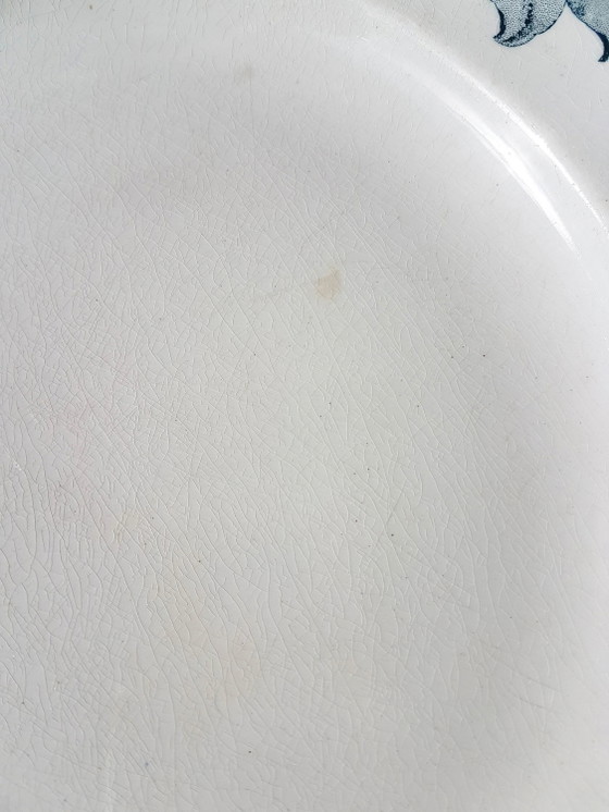 Piatto in terraglia Lunéville, motivo POITOU, bianco e blu – Stoviglie (photo 5 of 7)