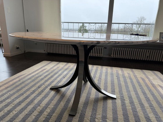 Image 1 of Iconic vintage marble dining table – Osvaldo Borsani – 140cm
