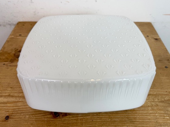 Image 1 of Vintage wand- of plafondlamp met melkglas, jaren 70