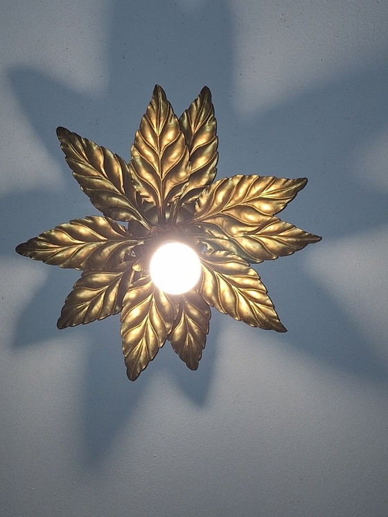 Image 1 of Lámpara de techo Florentine Gold-Plated de Hans Kögl, mediados de siglo, 1960
