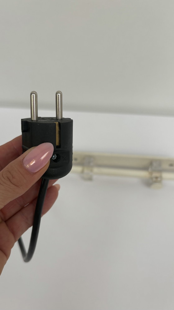 Image 1 of Lampada da parete vintage di design bianco Vetro metallico Vetro lattiginoso