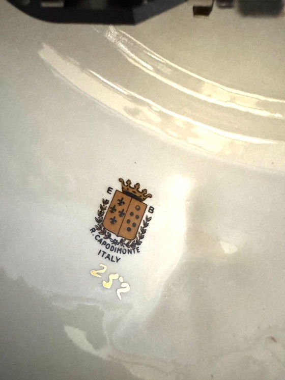 Image 1 of Capodimonte porcelain clock from the 1970s