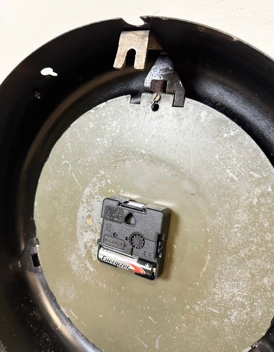 Image 1 of Black Industrial Factory Wall Clock from Siemens, 1930s