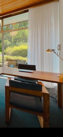 Vintage office table or diningtable ´Ate van Apeldoorn' with 4 chairs