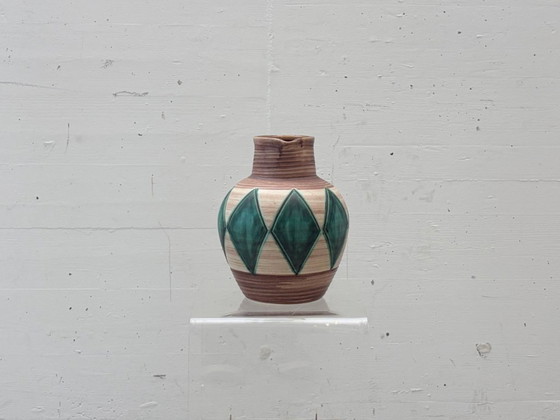 Image 1 of Keramikvase mit geometrischem Dekor, 1960er/70er Jahre