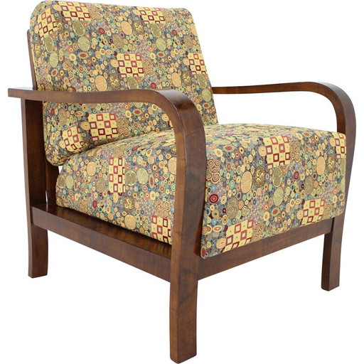 Poltrona Art Déco vintage, Cecoslovacchia, anni '30
