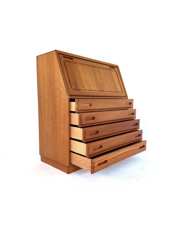 Image 1 of Vintage teak Danish secretaire, Dyrlund '80s