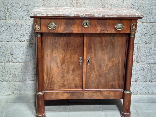 Penant Cabinet With Marble Top 19th Century