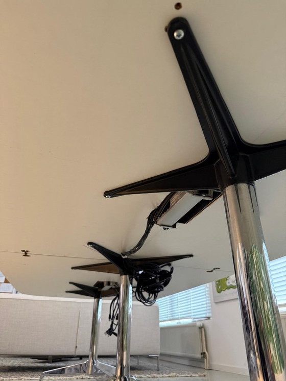 Image 1 of Vergader set Eames: Segmented table + 6 stoelen EA108