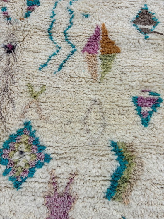 Image 1 of Marokkaans handgemaakt wollen tapijt 160x250 cm – Beni Ourain stijl kleurrijk Berber tapijt