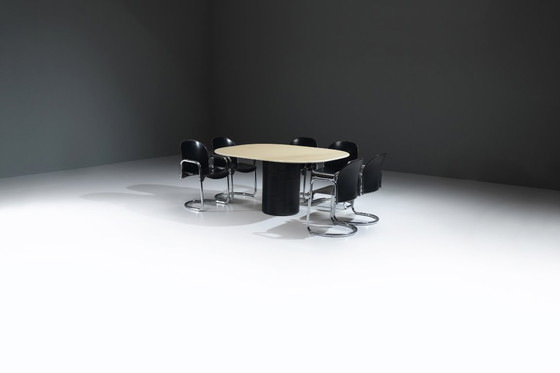Image 1 of Rare table Tobio et chaises Dialogo Dessau par Afra E Tobia Scarpa pour B&B Italia