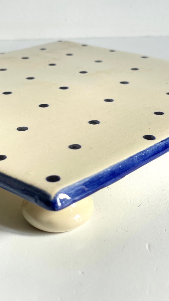 Image 1 of Sottobicchiere in ceramica con puntini St Clément VINTAGE