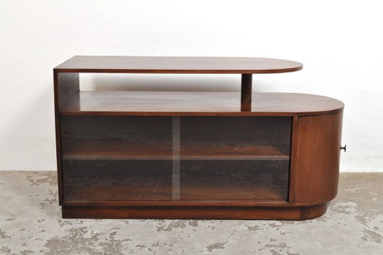 Art Deco Divider Walnut, 1930s – Sideboard, Glass, Wood (photo 3 of 14)