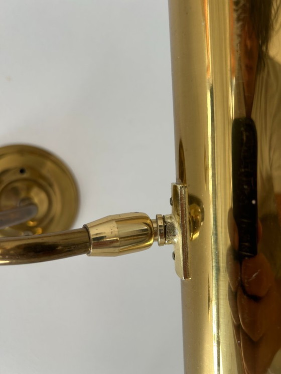 Image 1 of Coppia di applique regolabili XL in ottone d'epoca, Francia 1970