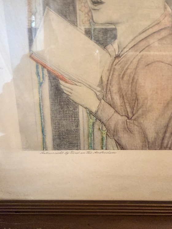 Jan Toorop 1858-1928 / Originele Lithografie - Het Offer 1927 – Litho's & Zeefdrukken, Paper, Wood (photo 9 of 10)