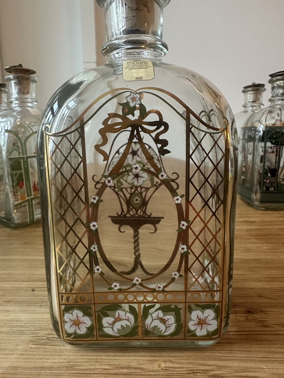 Image 1 of Lot de 8 bouteilles de Noël vintage Holmegaard - en parfait état