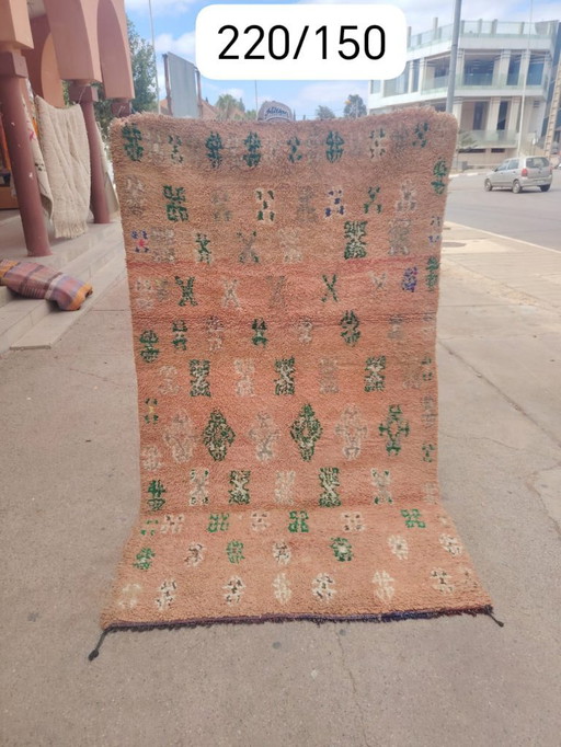 Handgeknoopt Berber kleed wol 220x150cm