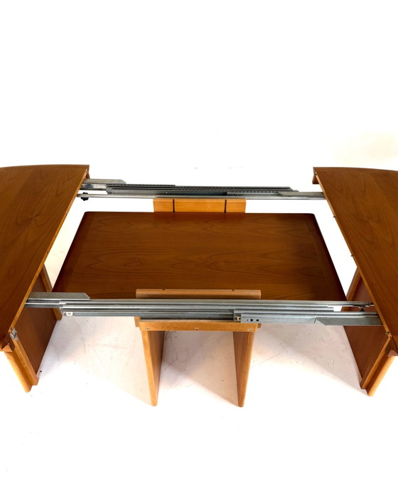 Vintage XXXL extendable teak dining table '80s (350cm!), Wood, Metal, Brown (photo 4 of 15)