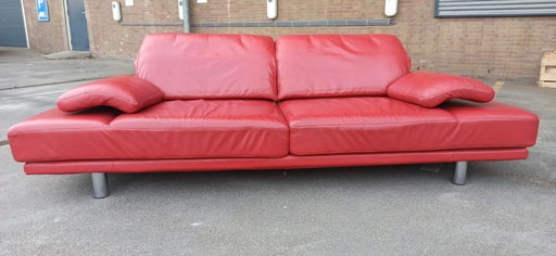 Vintage postmodern Rolf Benz leather sofa