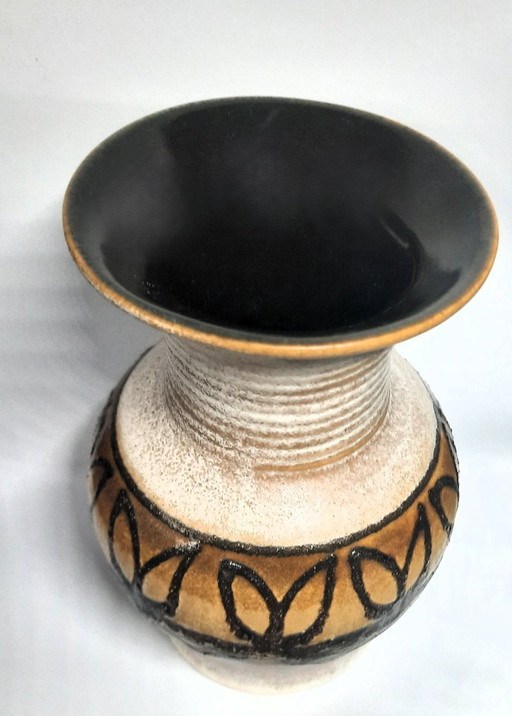 Vintage DDR Fat Lava Vaas Model 2982B van VEB Haldensleben