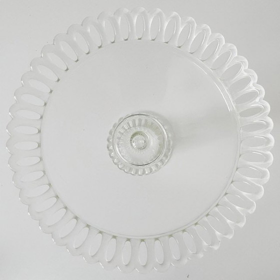 Image 1 of Ciotola per frutta e dessert in cristallo vintage di metà secolo con piede, cristallo anni '60