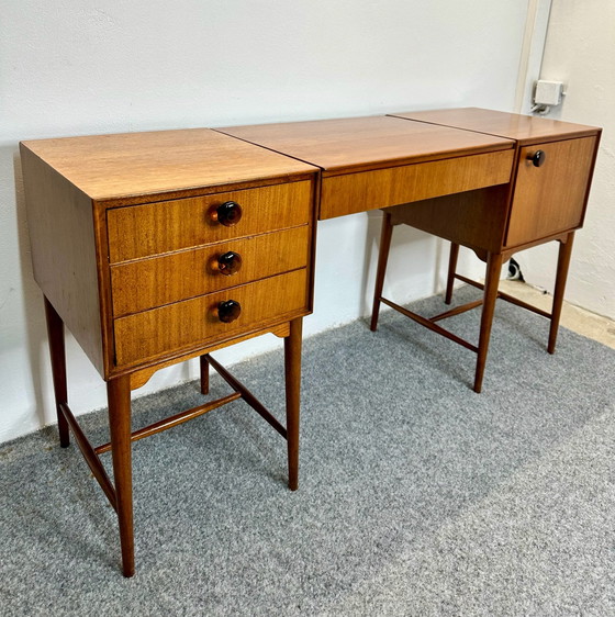 Tocador de teca de diseño danés Mid Century, años 60, Adolphsen & Søn, Cómodas, Madera, Marrón (foto 14 de 15)