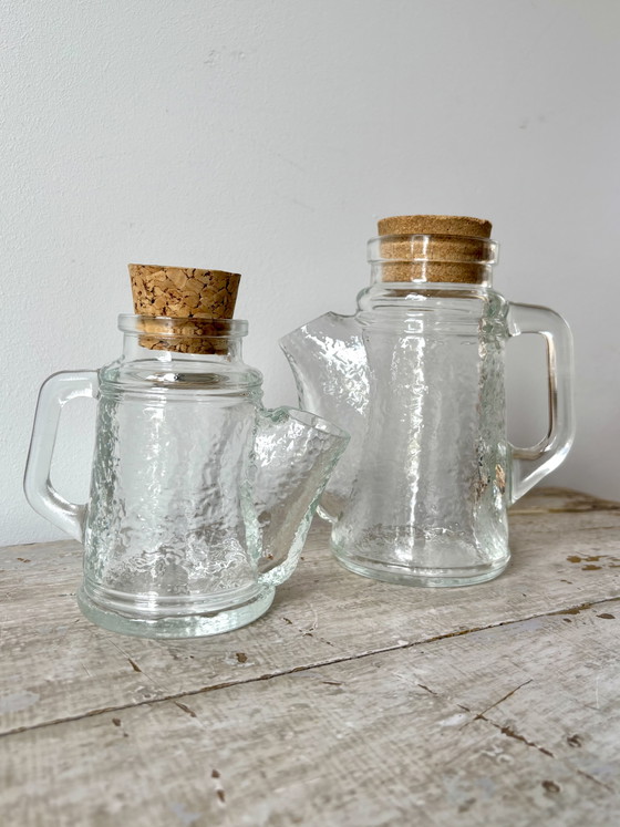 Set di 2 dosatori per arachidi in vetro WMF / Nusskanne, Germania Ovest, anni '70 – Bicchieri e caraffe (photo 12 of 12)