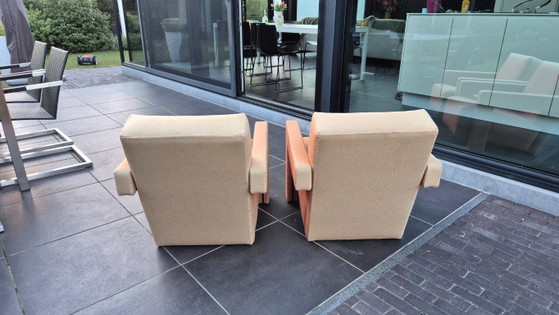2x Fauteuils Originaux Cassina 637 Utrecht - Gerrit Rietveld – Bancs, Textile (photo 8 of 11)