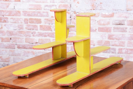 Paar originele Art Deco Plantentafels, Gelakt Hout, Tsjechisch, jaren 30 – Wood (photo 9 of 15)