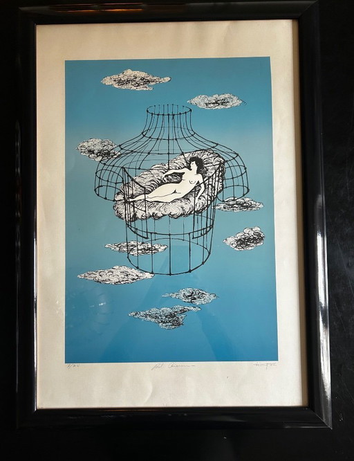 Litografia "Bel Oiseau" 1970