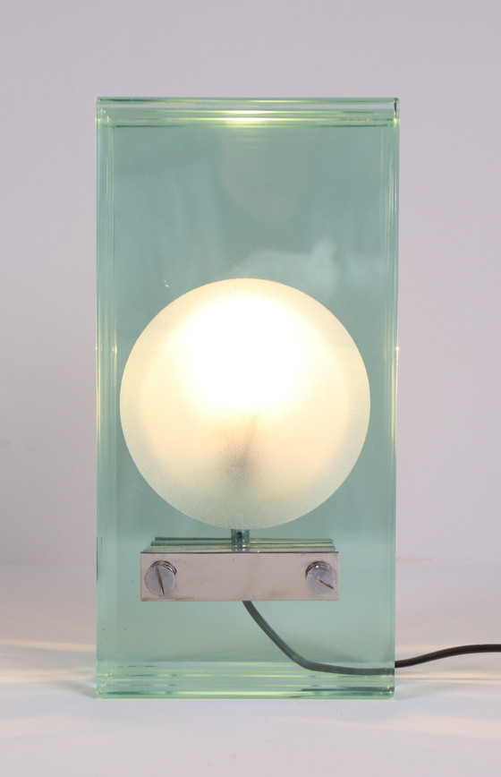 Image 1 of Set of 2 table lamps/glass objects by Giorgio Reggiori for Gallotti & Radice, 1960s, Italy