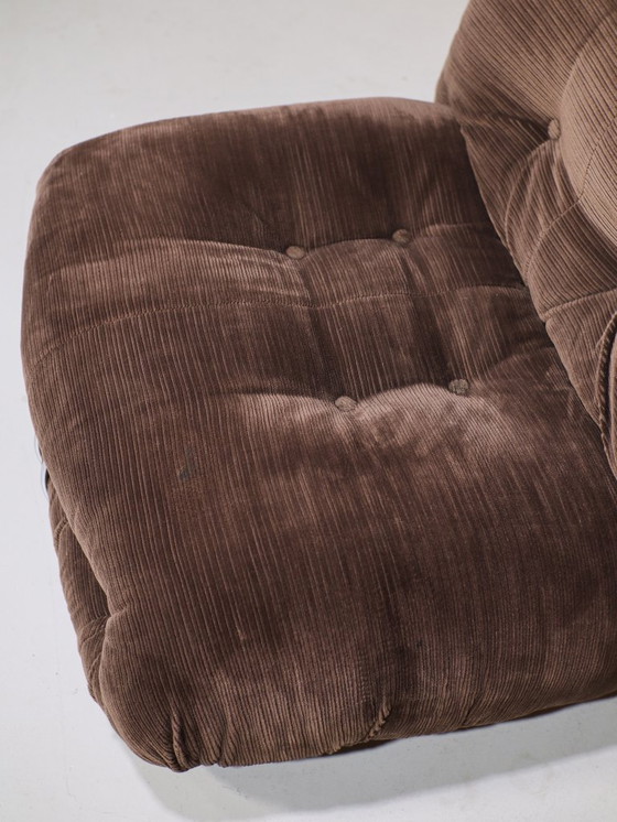 Image 1 of Sillón y hocker Soriana Cassina marrón Italia años 70