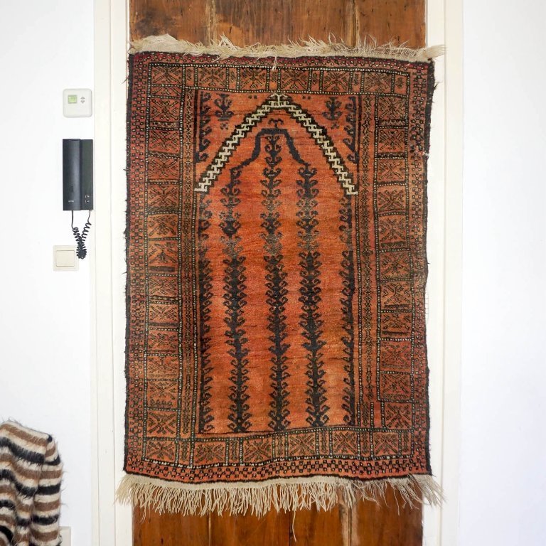 Tapis de guerre tribal noué vintage afghane du 9/11, fait