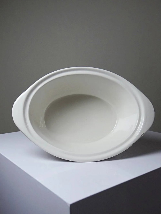 Terrina vintage trompe-l'œil con uova in maiolica bianca, anni '60-'80, Stoviglie, Porcellana, Bianco (foto 10 di 12)