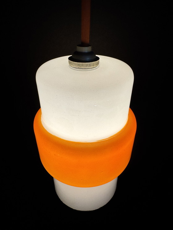 Image 1 of Lampada a sospensione arancione Space Age, anni '70