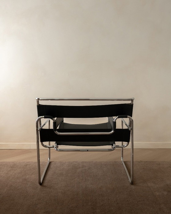Wassily B3 Sessel von Marcel Breuer für Knoll International, 1970er, 2er-Set – Chrome, Leather (photo 7 of 23)