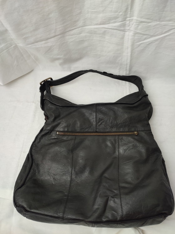 Dilaks Shoulder Bag XL Bag Black Leather Black Distinctive Finish Fits Laptop (photo 15 of 15)
