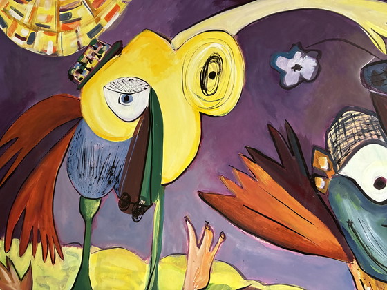 Image 1 of Acrílico sobre papel pintado Annelies van Biesbergen 147x105