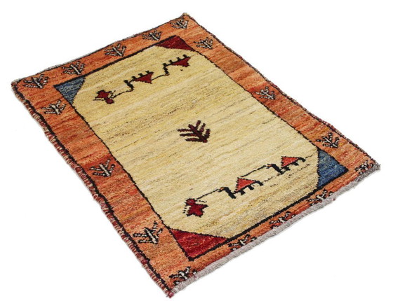 Image 1 of Original Perserteppich Gabbeh Ghashghai Orientteppich 107 cm x 78 cm Alt Natur