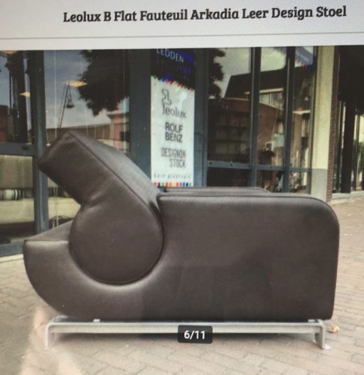 Leolux B Flat Fauteuil Arkadia leer.